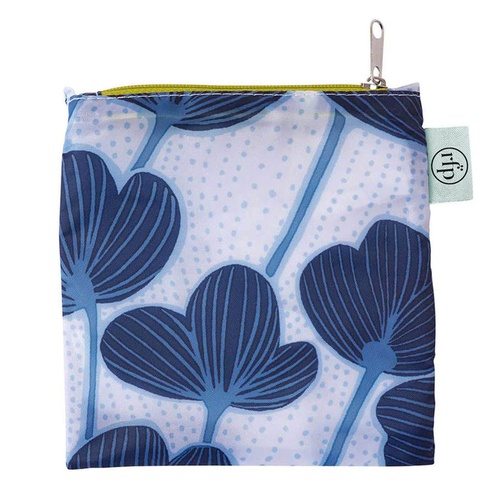 Modern Poppy blu Reusable Shopping Bag