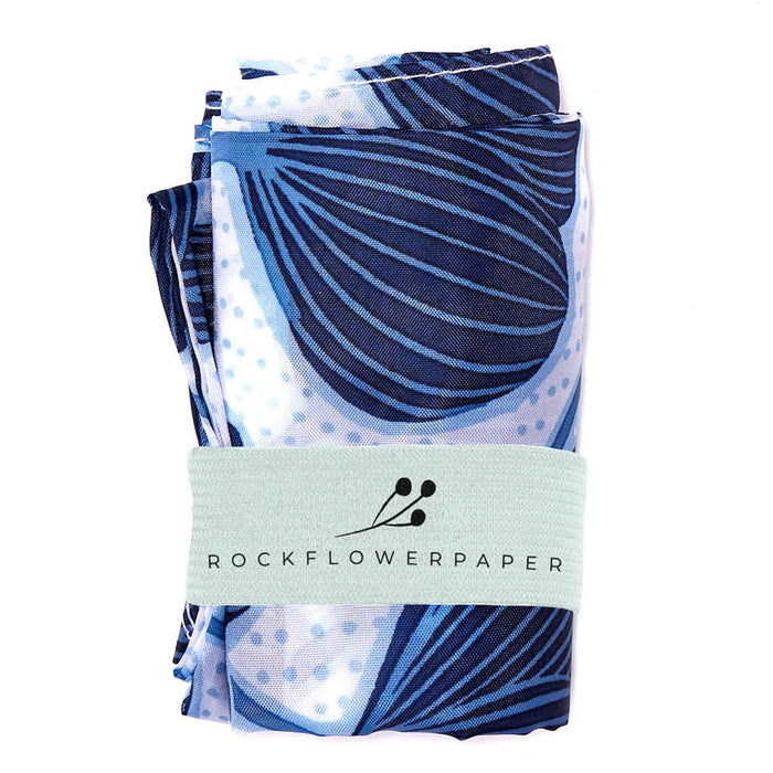 Modern Poppy blu Reusable Shopping Bag