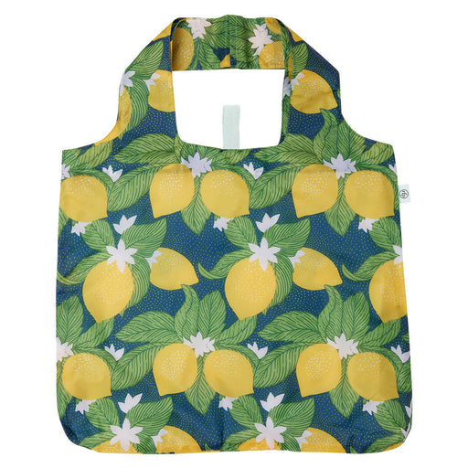 Vintage Lemons blu Reusable Shopping Bag