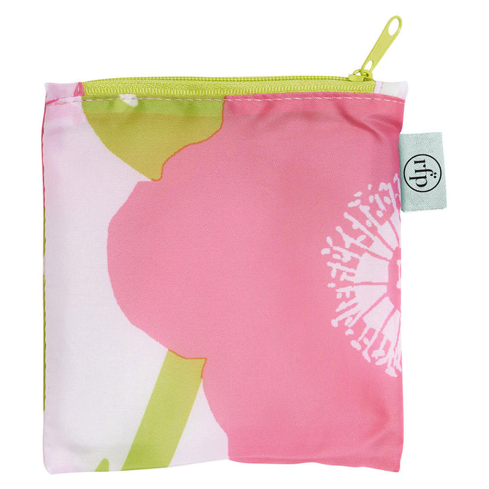 Poppies Pink blu Reusable Shopping Bag
