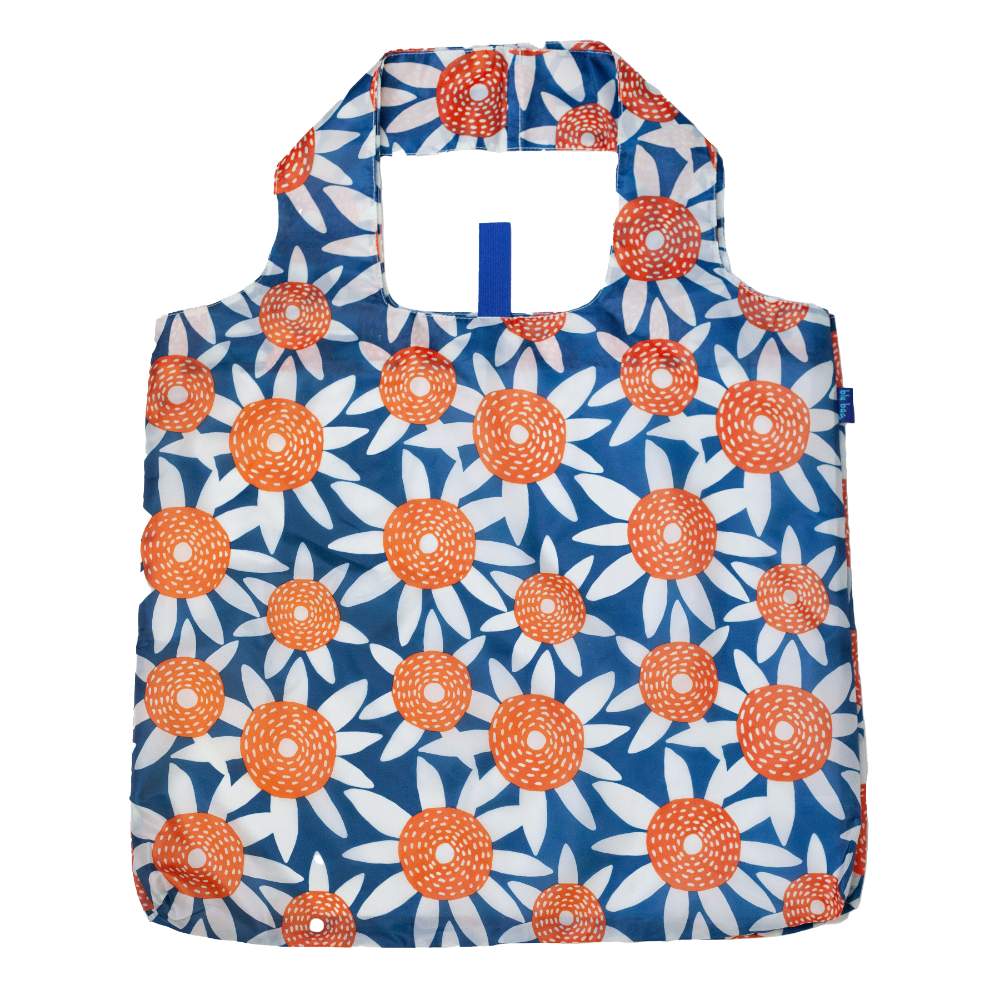 Straw Sunflowers  blu Reusable Shopping Bag
