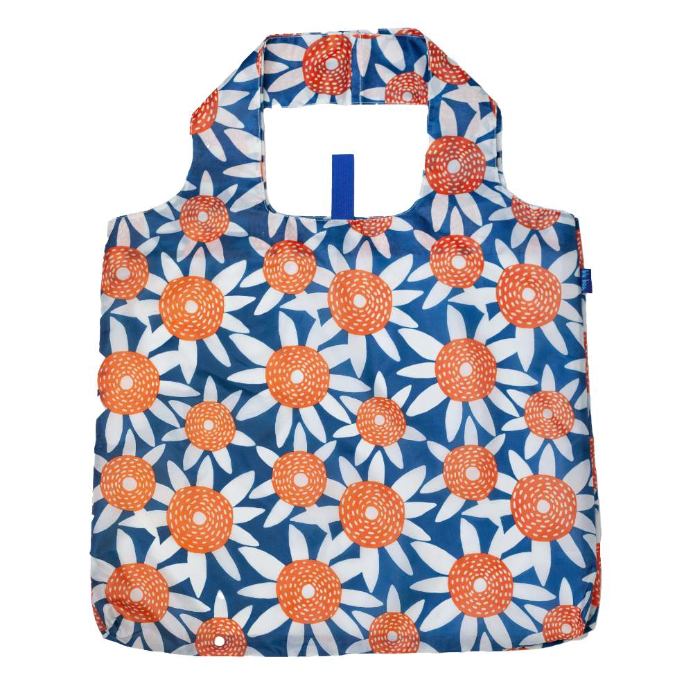 STRAW SUNFLOWER RED BLUE blu Bag Reusable Shopper Tote