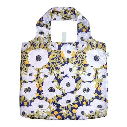Anemone Poppy blu Reusable Shopping Bag