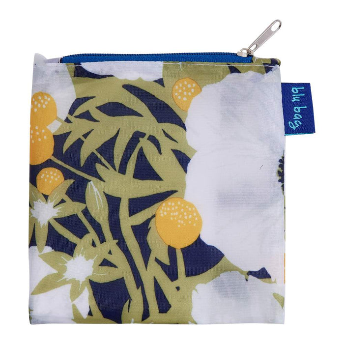 ANEMONE POPPY blu Bag Reusable Shopper Tote