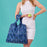 TENNIS NAVY blu Bag Reusable Shopper Tote