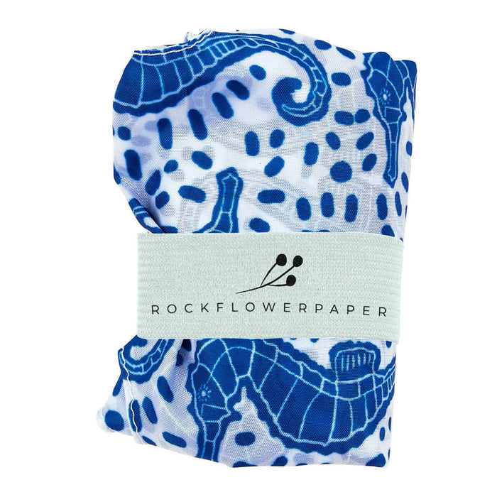 Seahorses blu Reusable Shopping Bag