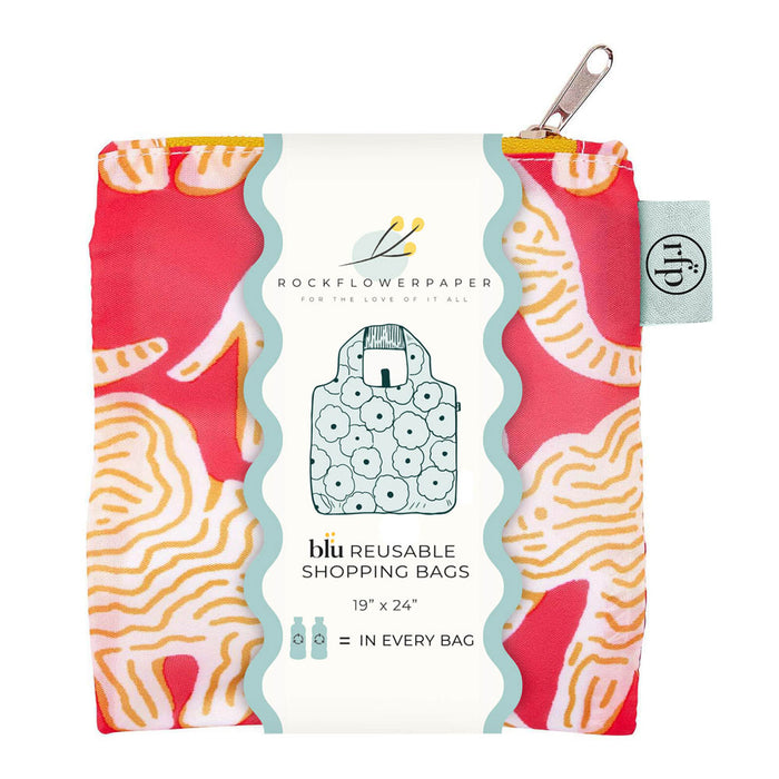 Elephants blu Reusable Shopping Bag