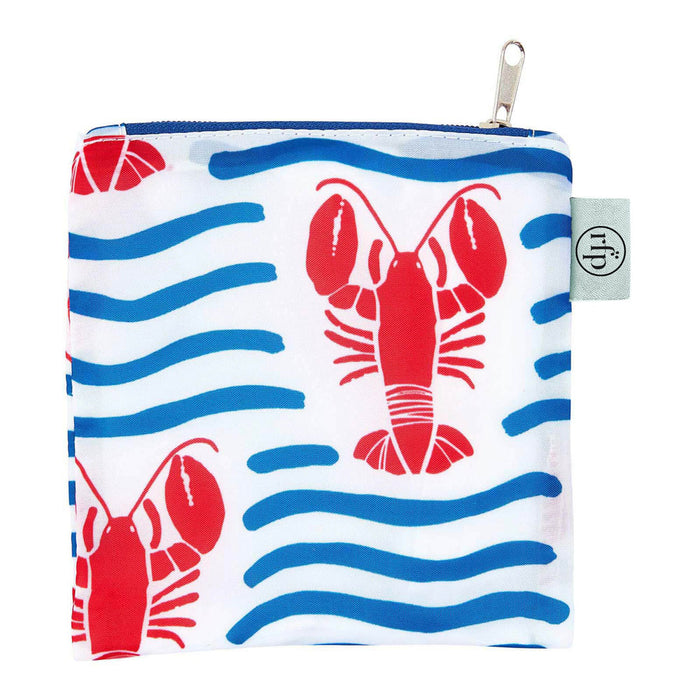 Lobster Waves blu Reusable Shopping Bag