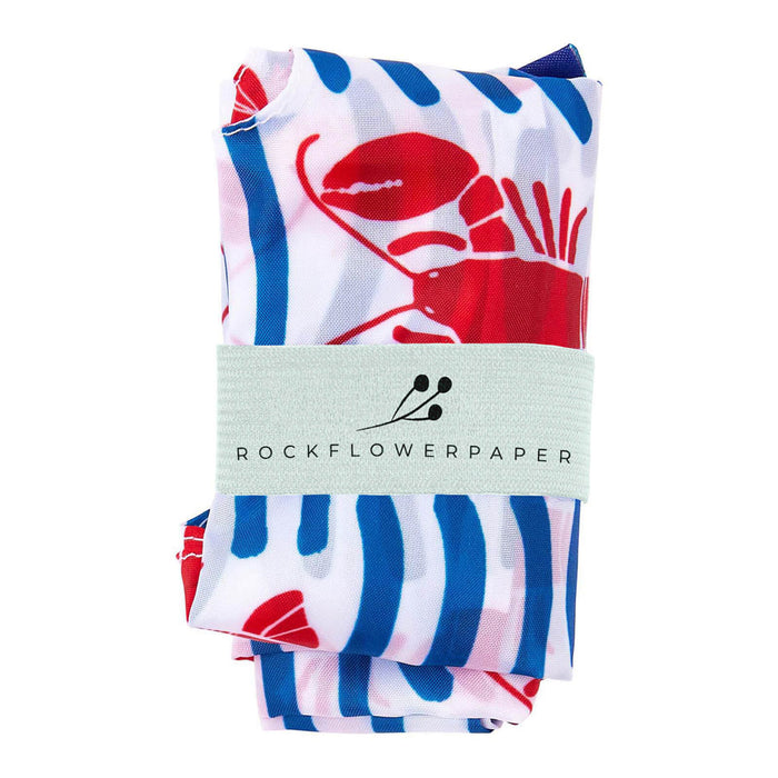 Lobster Waves blu Reusable Shopping Bag