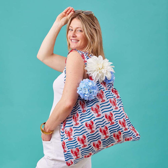 LOBSTER WAVES blu Bag Reusable Shopper Tote (Available: 01/31/2025)