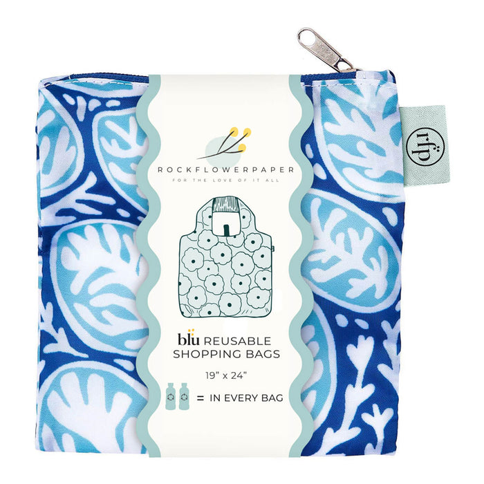 Coral Garden blu Reusable Shopping Bag