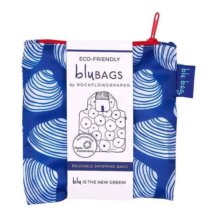 CLAMSHELLS NAVY blu Bag Reusable Shopper Tote