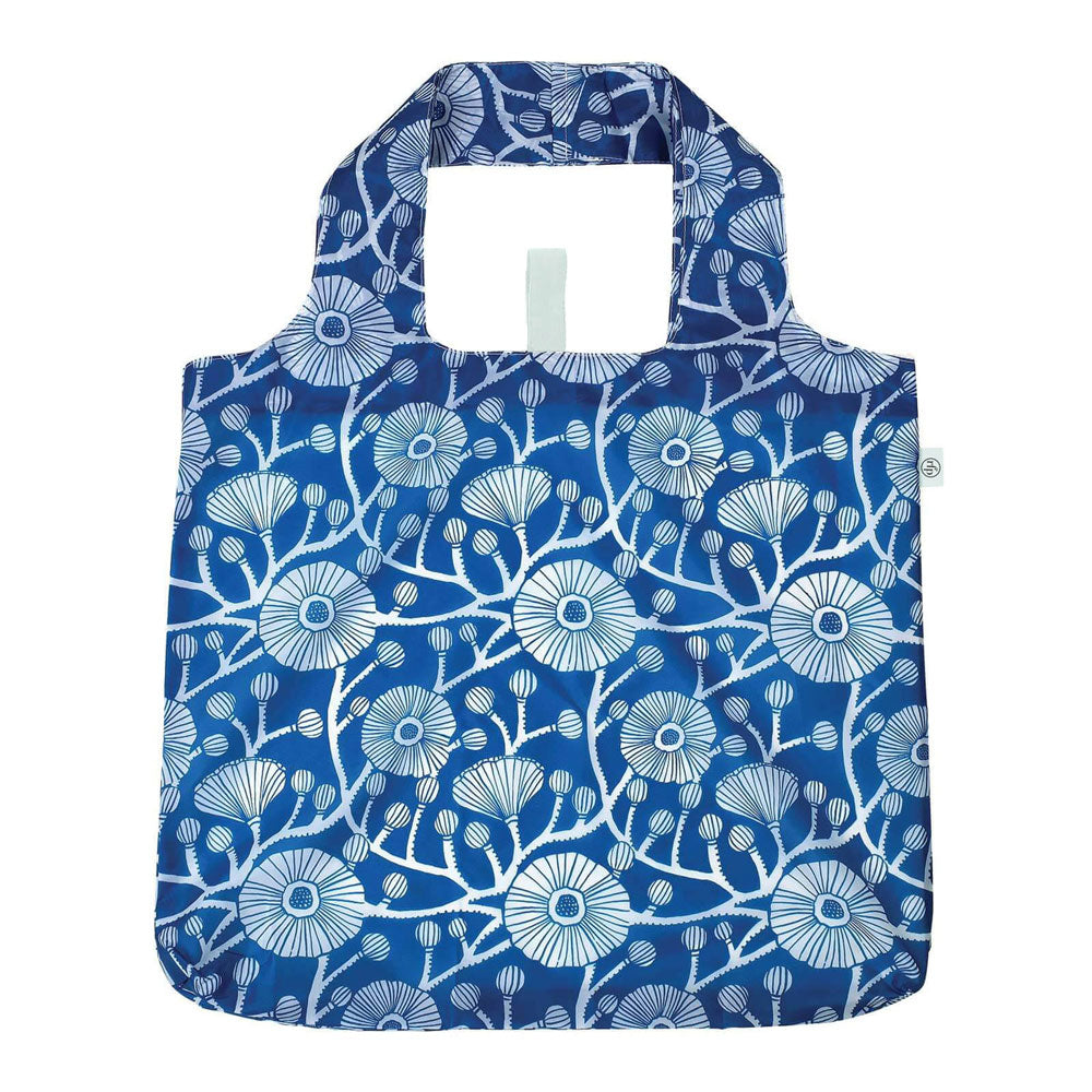 Camellia Blue blu Reusable Shopping Bag