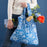 Camellia Blue blu Bag Reusable Shopper Tote
