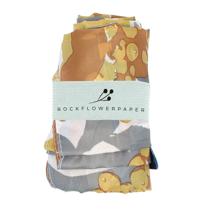 Icelandic Poppies Gold blu Reusable Shopping Bag