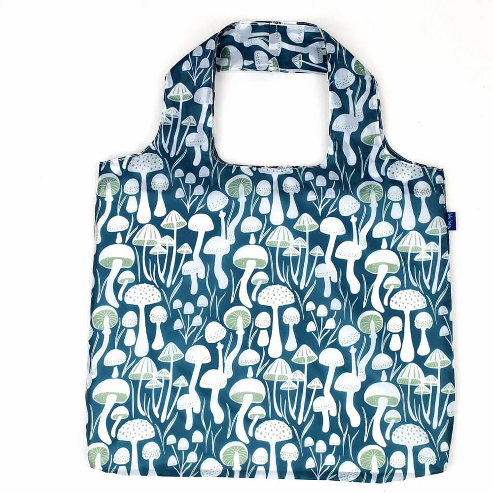 Mushrooms blu Bag Reusable Shopper Tote