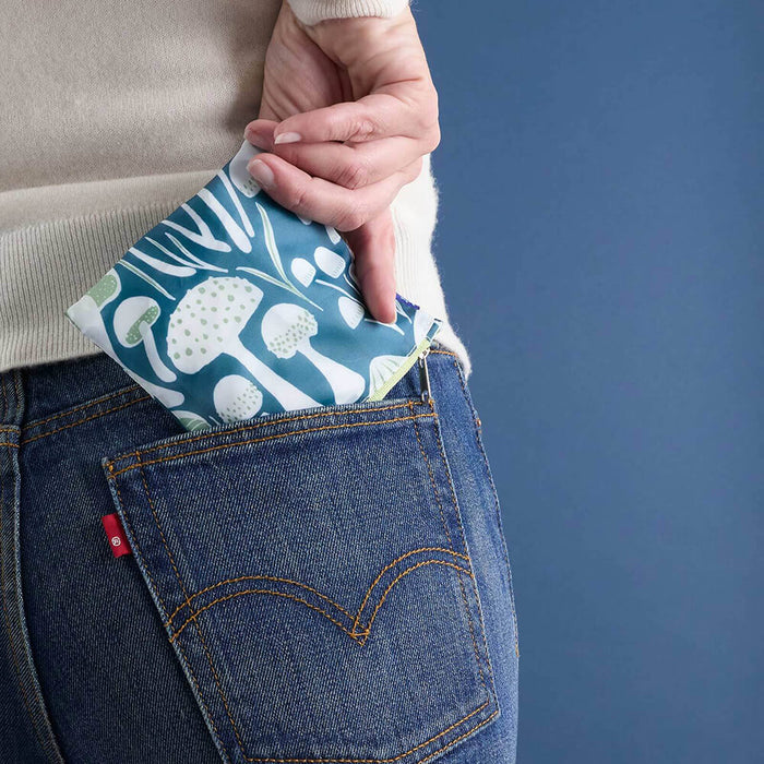 Mushrooms blu Bag Reusable Shopper Tote