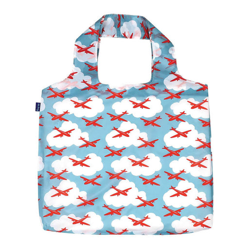 Airplane blu Bag Reusable Shopper Tote