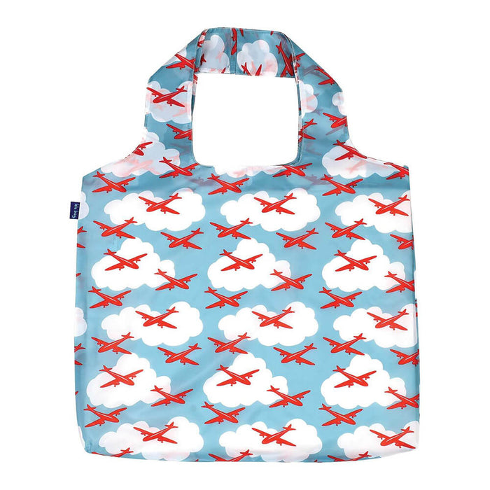 Airplane blu Bag Reusable Shopper Tote