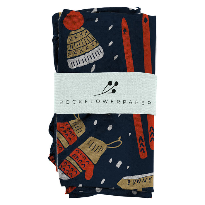 Nordic Ski Navy blu Reusable Shopping Bag