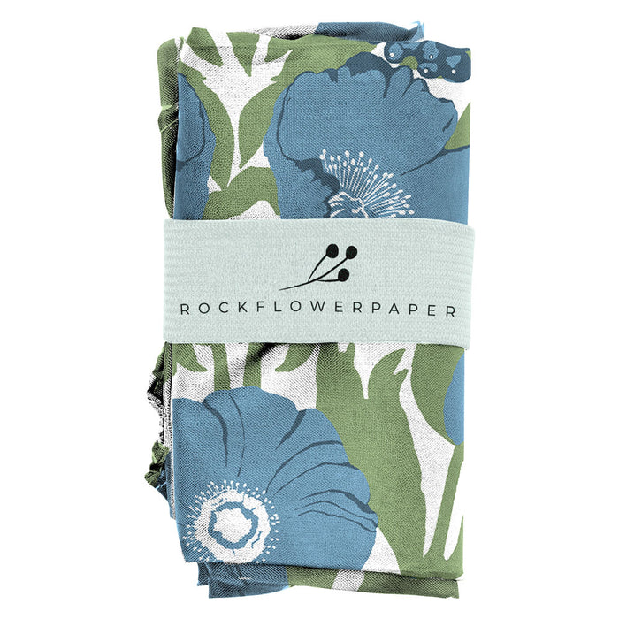 Icelandic Poppies blu Reusable Shopping Bag