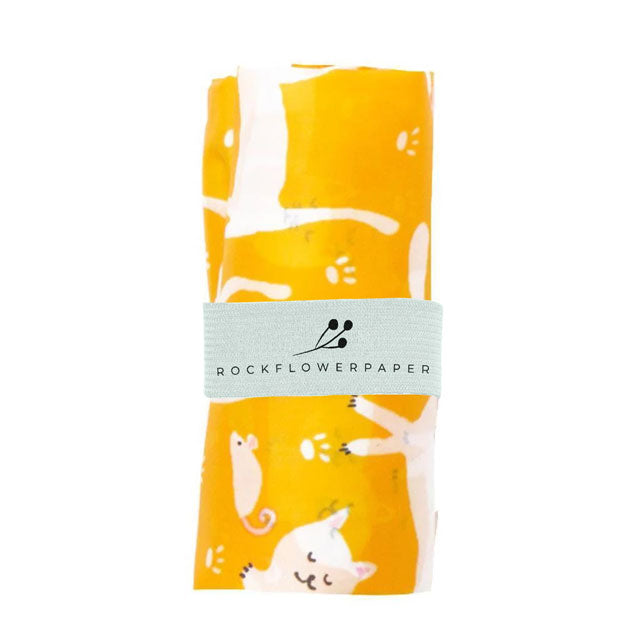 Kitty Cats Yellow blu Reusable Shopping Bag