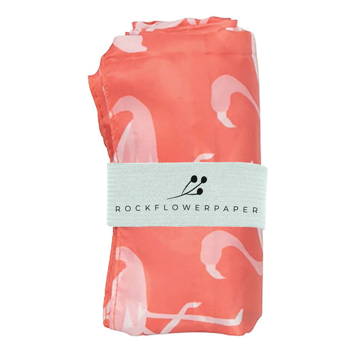 Pink Flamingos blu Reusable Shopping Bag