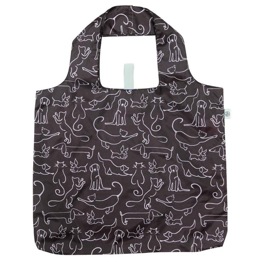 Dog And Cat blu Reusable Shopping Bag