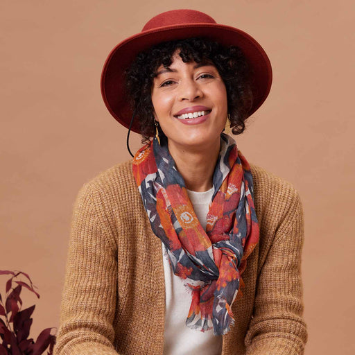 ICELANDIC POPPIES RED Featherweight Scarf
