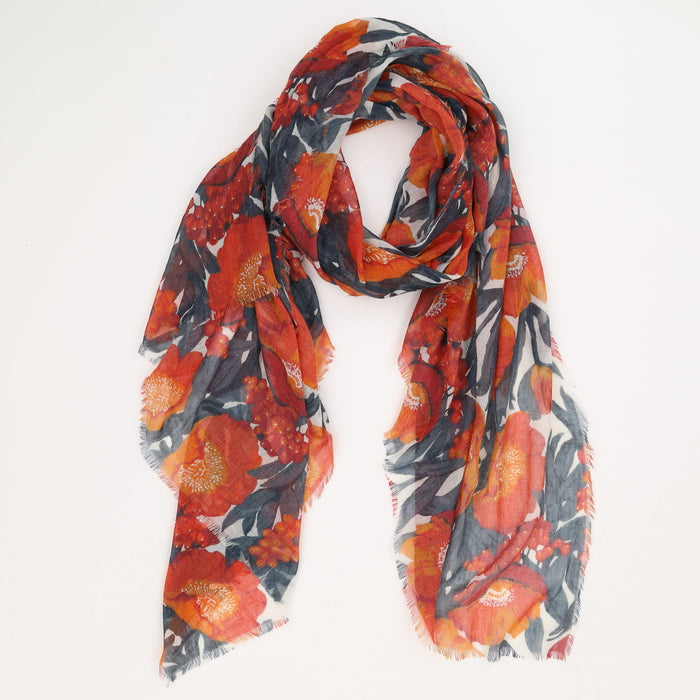 ICELANDIC POPPIES RED Featherweight Scarf