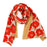 Poppies Red Reversible Wrap Scarf