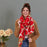 POPPIES RED Reversible Wrap Scarf