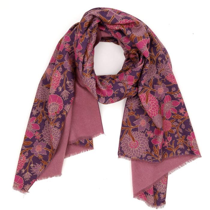 Capri Plum Reversible Wrap Scarf