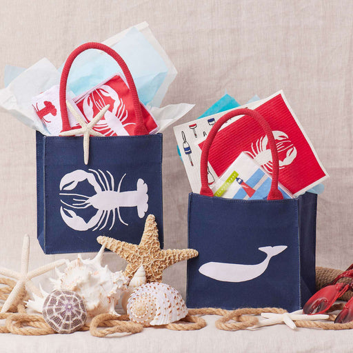 LOBSTER NAVY Itsy Bitsy Reusable Gift Bag Tote