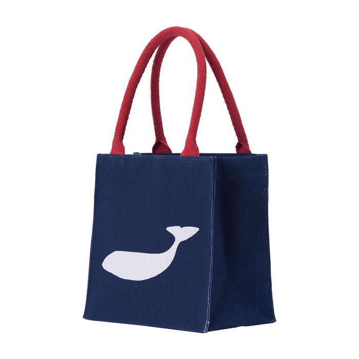 WHALE NAVY Itsy Bitsy Reusable Gift Bag Tote