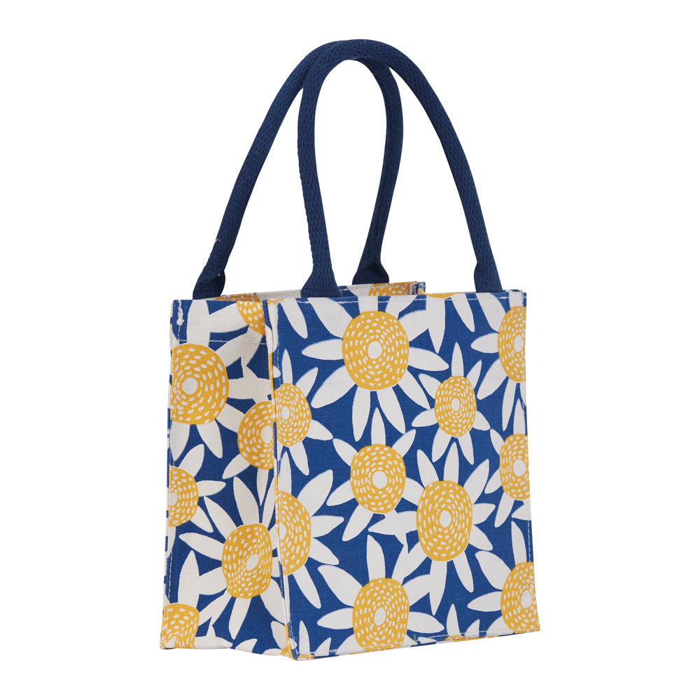 STRAW SUNFLOWER YELLOW Itsy Bitsy Reusable Gift Bag Tote