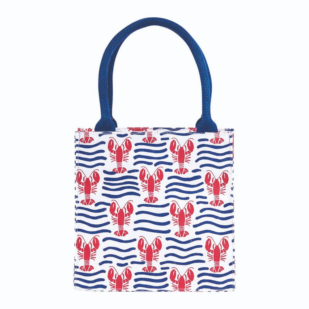 LOBSTER WAVES Itsy Bitsy Reusable Gift Bag Tote (Available: 01/31/2025)