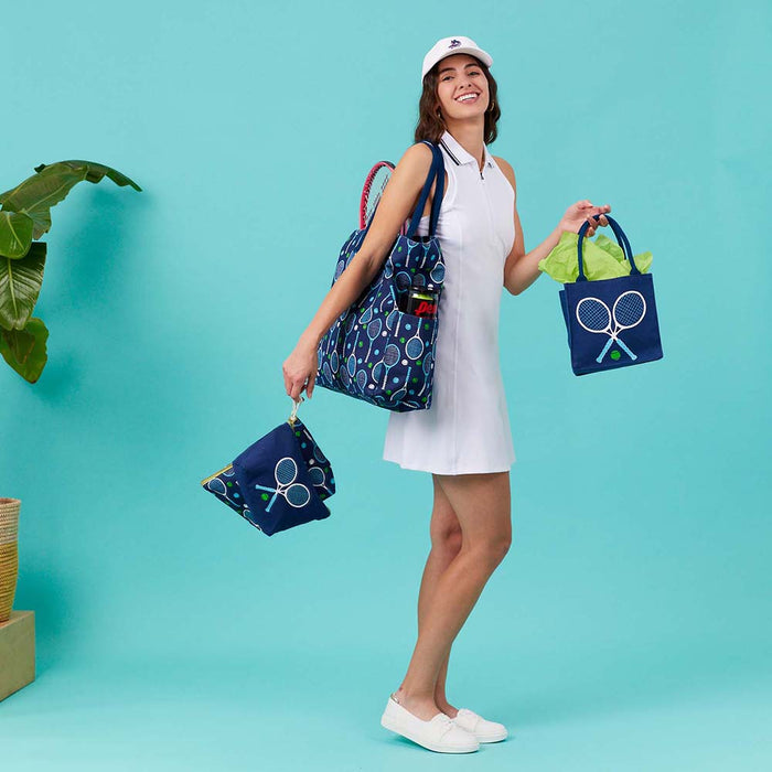 TENNIS NAVY SOLO Itsy Bitsy Reusable Gift Bag Tote (Available: 01/31/2025)