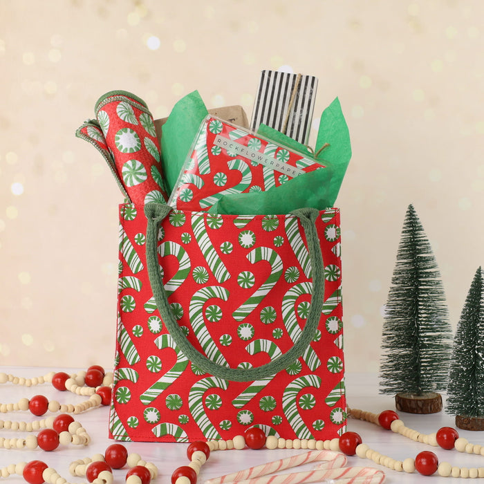Candy Cane Joy Reusable Itsy Bitsy Gift Bag
