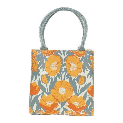 Icelandic Poppies Gold Itsy Bitsy Reusable Gift Bag Tote
