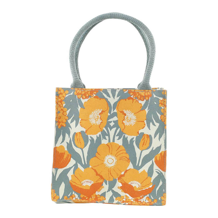 Icelandic Poppies Gold Itsy Bitsy Reusable Gift Bag Tote