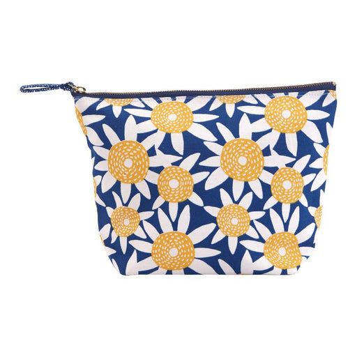 Straw Sunflower Yellow Large Canvas Pouch