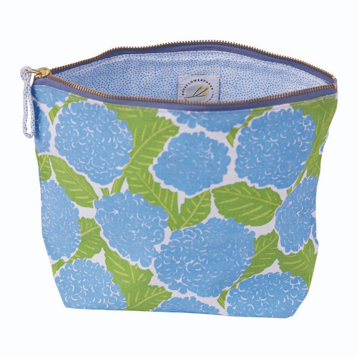 BLUE HYDRANGEA Pouch, Large