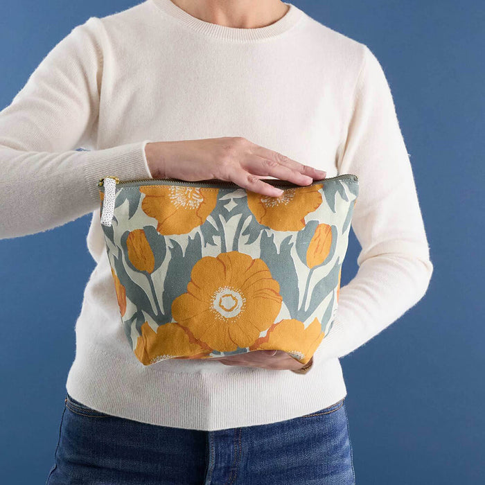 Icelandic Poppies Gold Pouch Large