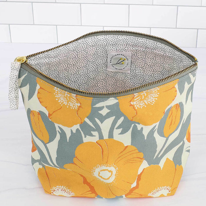 Icelandic Poppies Gold Pouch Large