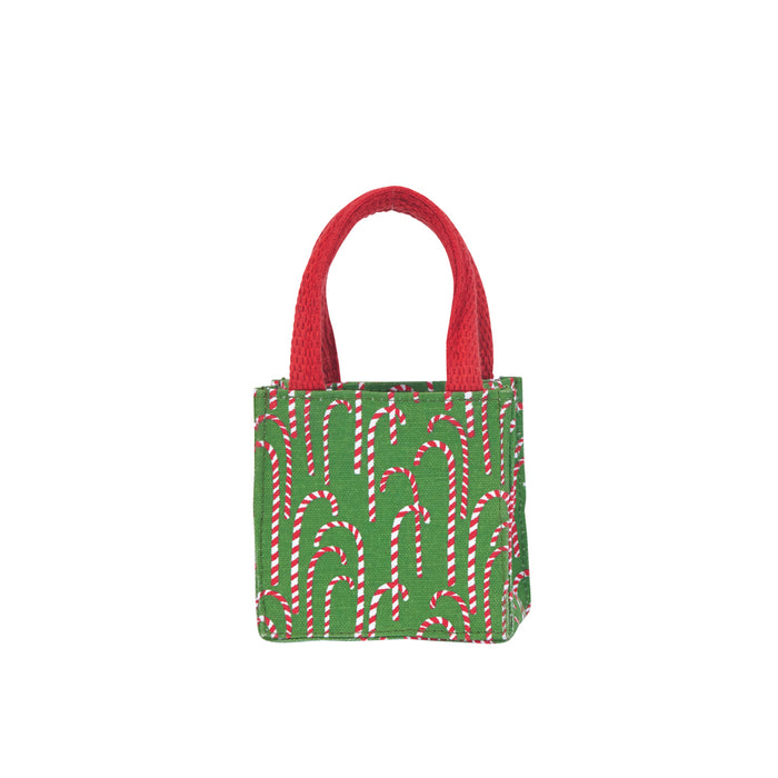 CANDY CANES Itsy Bitsy Reusable Gift Bag Tote, Small