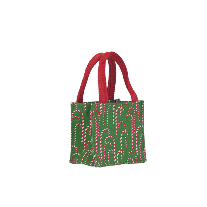 CANDY CANES Itsy Bitsy Reusable Gift Bag Tote, Small