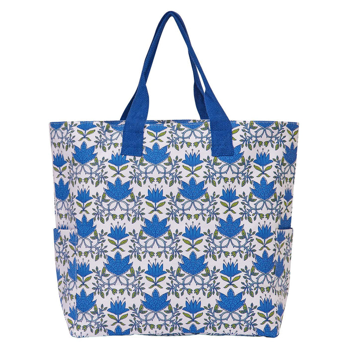 TILLY BLUE GREEN Carryall Tote Bag