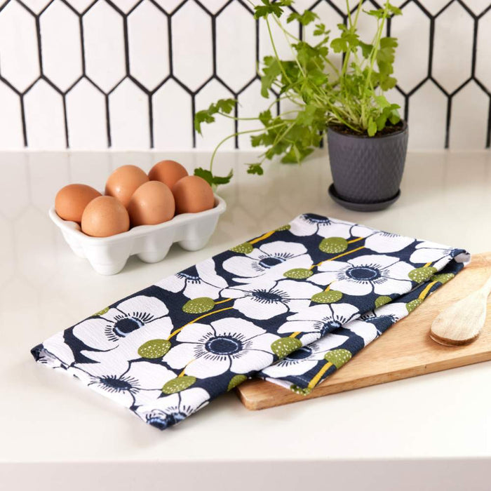 WINDFLOWER Cotton Kitchen Towels, Set of 3