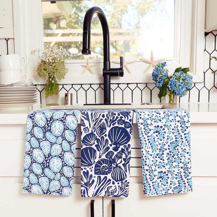 SEA LIFE Cotton Kitchen Towels, Set of 3 (Available: 01/31/2025)